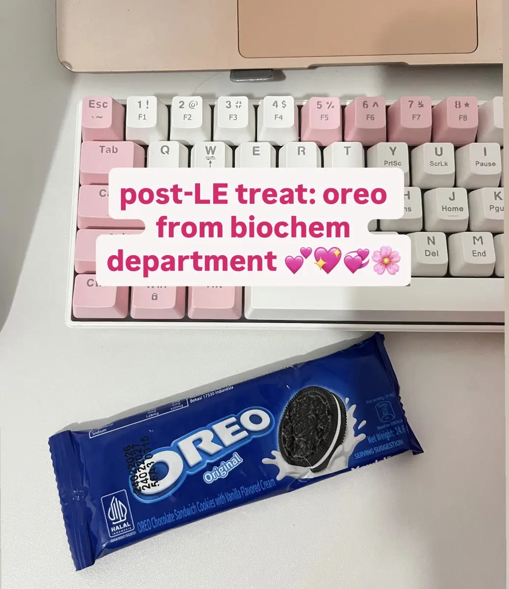 An Oreo exam treat from the Biochemistry Department